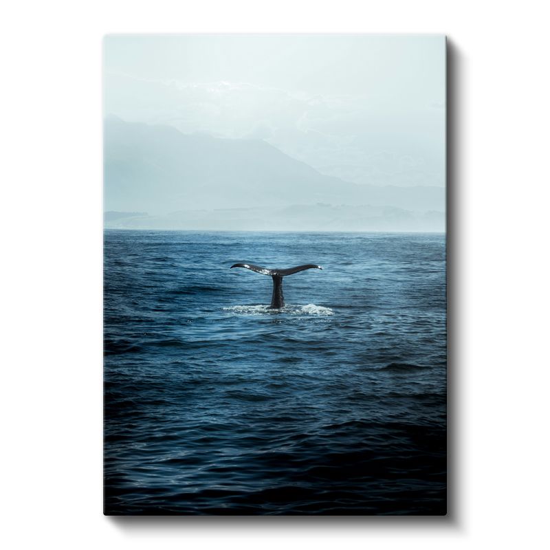 Balina Kuyruğu - Derin Sularda Zarif Dalış Kanvas Tablo