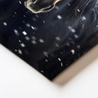 Dikey Kanvas Tablo Kış Temalı Yeleli At Tablosu Ev Ofis Duvar Dekoru