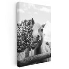 Dikey Kanvas Tablo Sempatik Yüz İfadesi At Tablosu Ev Ofis Duvar Dekoru