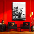 Dikey Kanvas Tablo Sempatik Yüz İfadesi At Tablosu Ev Ofis Duvar Dekoru