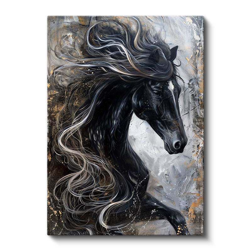 Dikey Kanvas Tablo Akışkan Yele Tasarımı At Tablosu Ev Ofis Duvar Dekoru