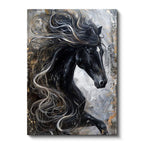 Dikey Kanvas Tablo Akışkan Yele Tasarımı At Tablosu Ev Ofis Duvar Dekoru