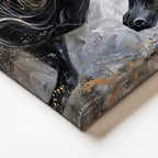 Dikey Kanvas Tablo Akışkan Yele Tasarımı At Tablosu Ev Ofis Duvar Dekoru