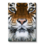 Dikey Kanvas Tablo Simetrik Yüz Detay Kaplan Tablosu Ev Ofis Duvar Dekoru