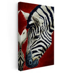 Dikey Kanvas Tablo Doğal Desen Zebra Tablosu Ev Ofis Duvar Dekoru