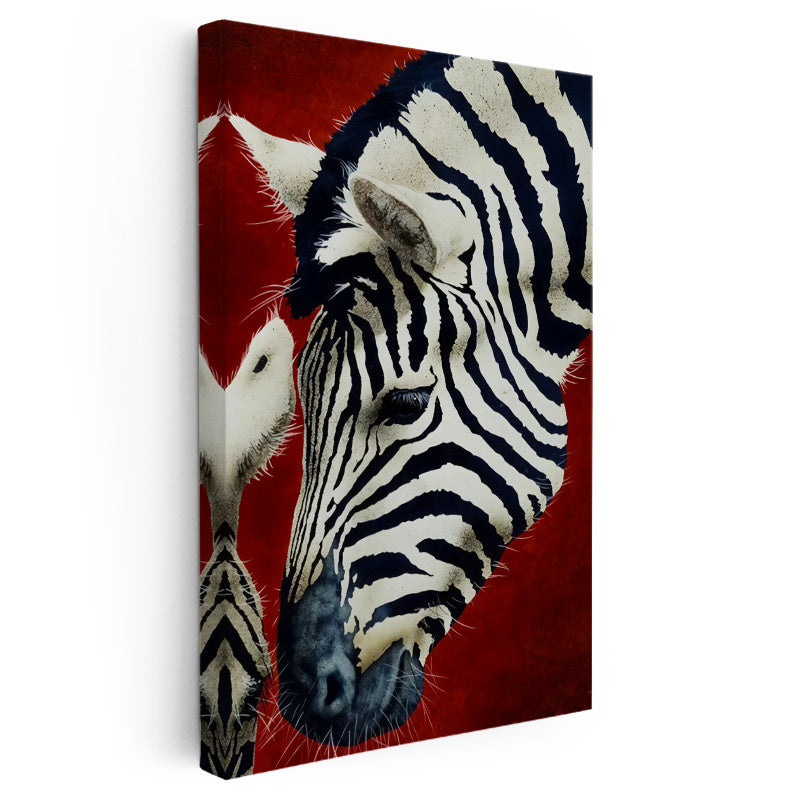 Dikey Kanvas Tablo Doğal Desen Zebra Tablosu Ev Ofis Duvar Dekoru