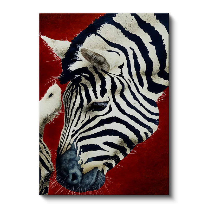 Dikey Kanvas Tablo Doğal Desen Zebra Tablosu Ev Ofis Duvar Dekoru