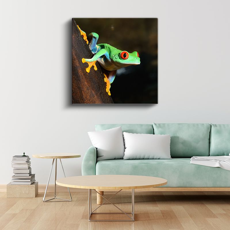 Ağaç Kurbağası - Tropikal Ormanların Renkli Avcısı Kanvas Tablo