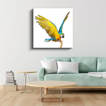 Kanatları Açık Papağan - Gökyüzünün Renkli Hükümdarı Kanvas Tablo