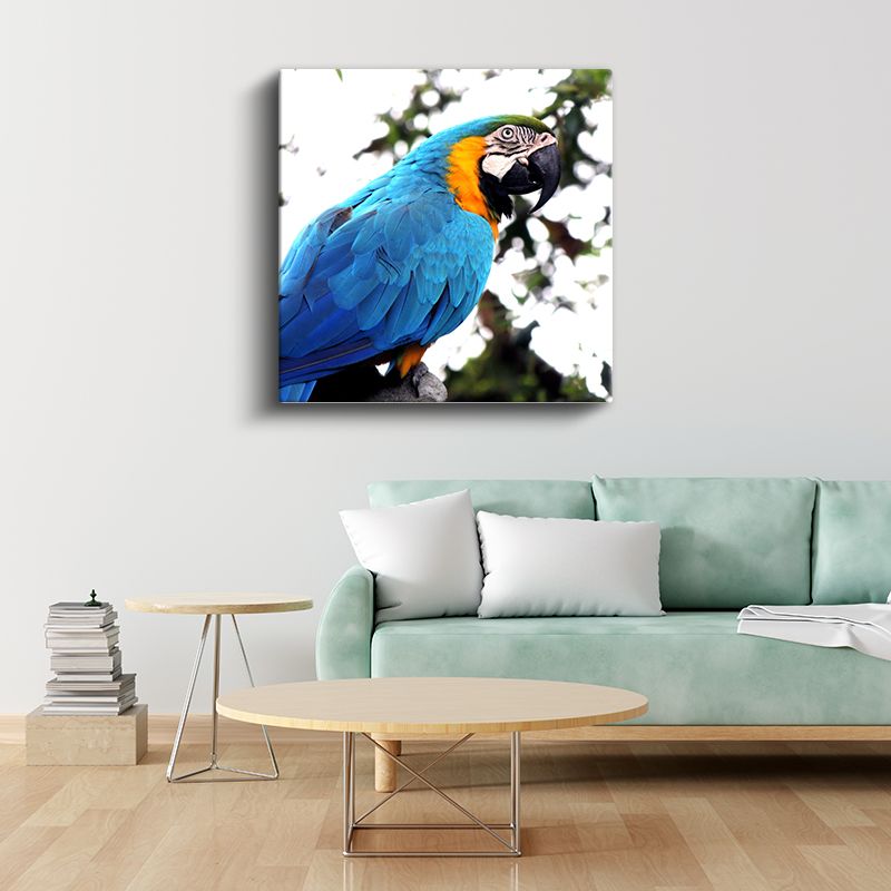 Mavi-Sarı Ara Papağanı - Tropikal Ormanların Renkli Sakini Kanvas Tablo