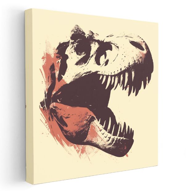 Dinozor Kafatası - Tarih Öncesi Çağın Güçlü Hatırası Kanvas Tablo