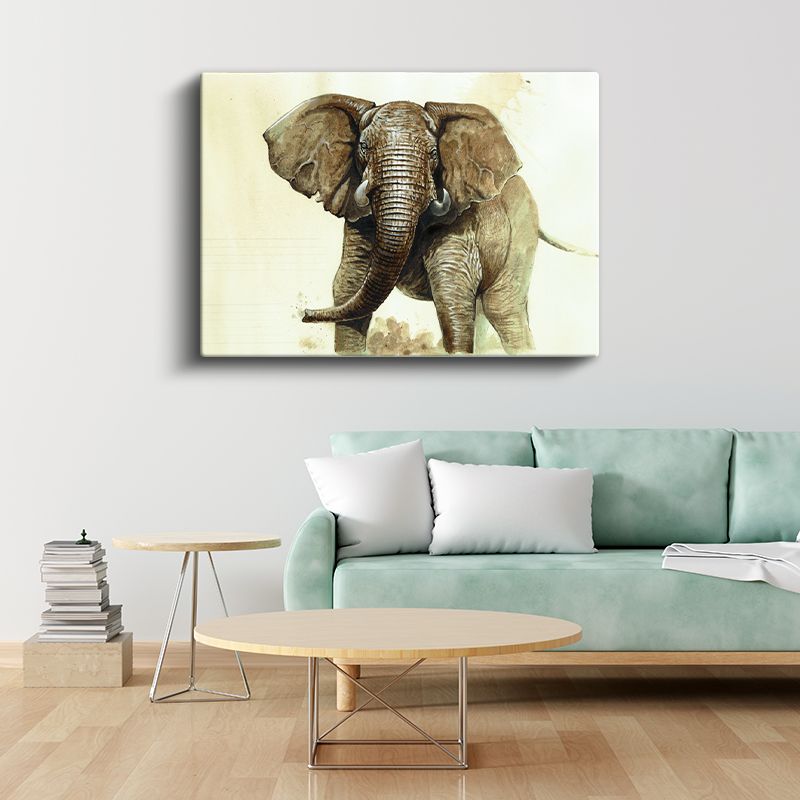 Afrika Devi - Gerçekçi Fil Portresi Kanvas Tablo