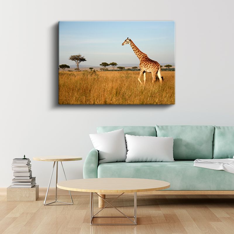 Safari Zürafası - Savana Yolculuğu Kanvas Tablo