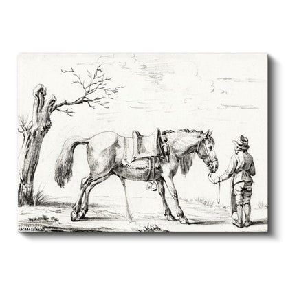 Çiftçi ve Atı - Kırsal Yaşam Manzarası Kanvas Tablo