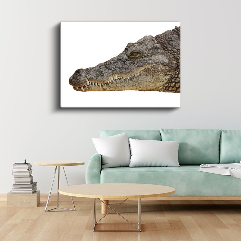 Timsah Portresi - Keskin Dişli Sürüngen Kanvas Tablo