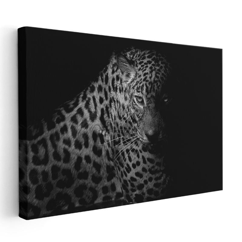 Gölgedeki Leopar - Karanlıkta Pusuya Yatan Avcı Kanvas Tablo