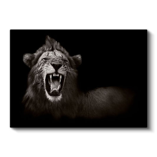 Kükreyen Aslan - Vahşi Doğanın Güçlü Kralı Kanvas Tablo