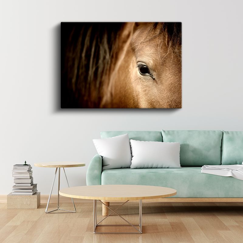 At Gözü - Kahverengi Güzelin Derin Bakışı Kanvas Tablo