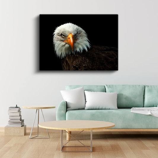 Kel Kartal - Keskin Bakışlı Özgürlük Simgesi Kanvas Tablo