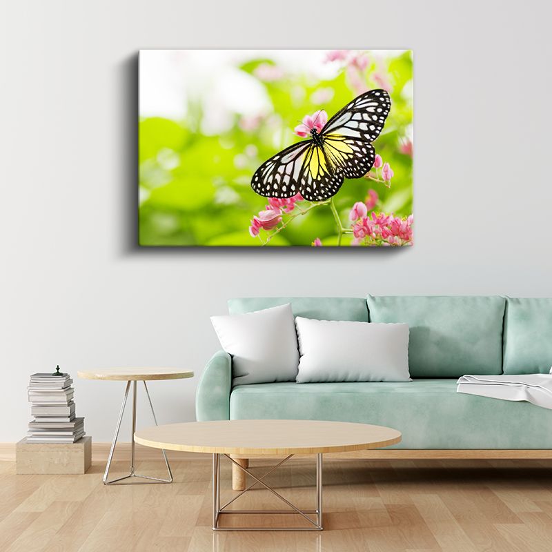 Kelebek Zarafeti - Sarı Siyah Kanatların Dansı Kanvas Tablo