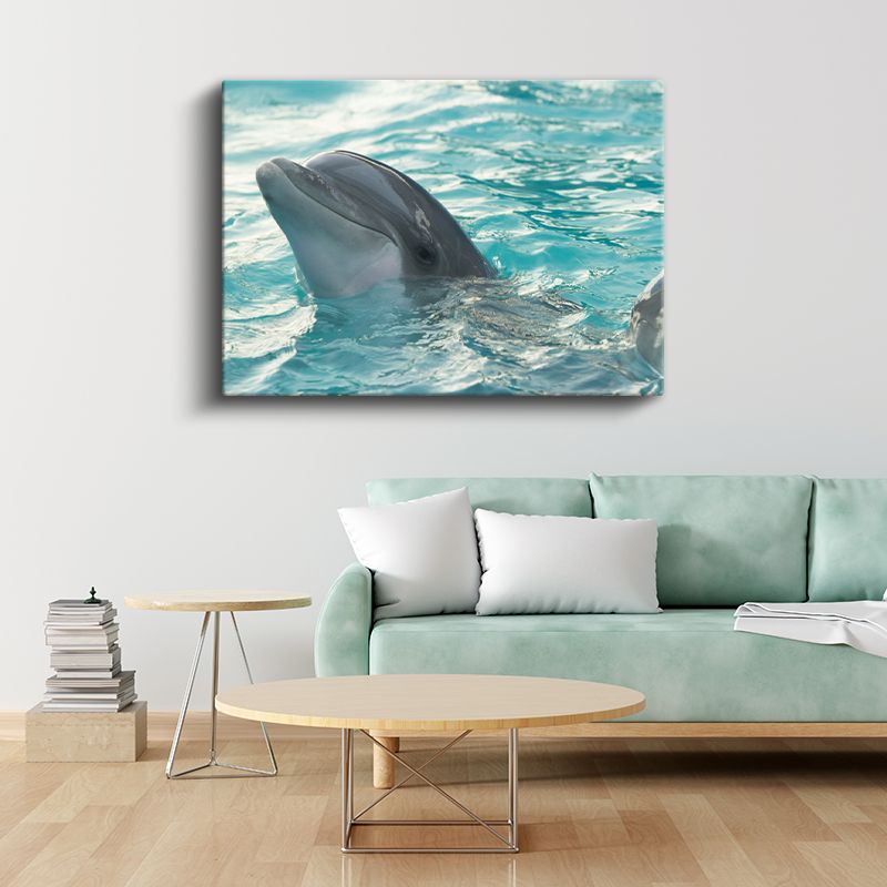 Yunus Portresi - Mavi Sulardaki Gülümseme Kanvas Tablo