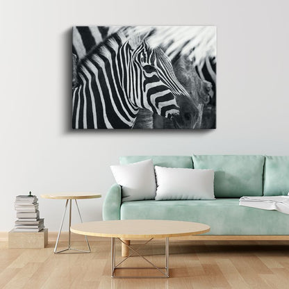 Zebra Deseni - Çizgilerin Mükemmel Uyumu Kanvas Tablo