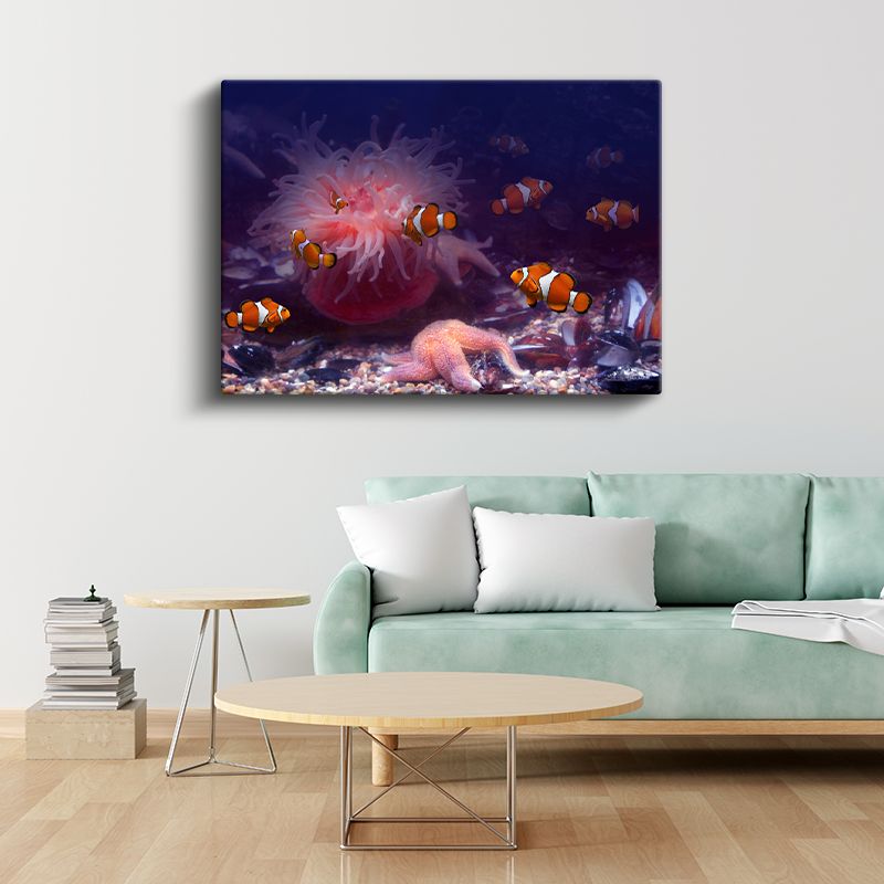 Palyaço Balıkları - Deniz Anemonları Arasında Dans Kanvas Tablo