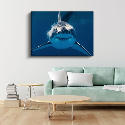 Büyük Beyaz Köpekbalığı - Mavi Derinliklerin Avcısı Kanvas Tablo