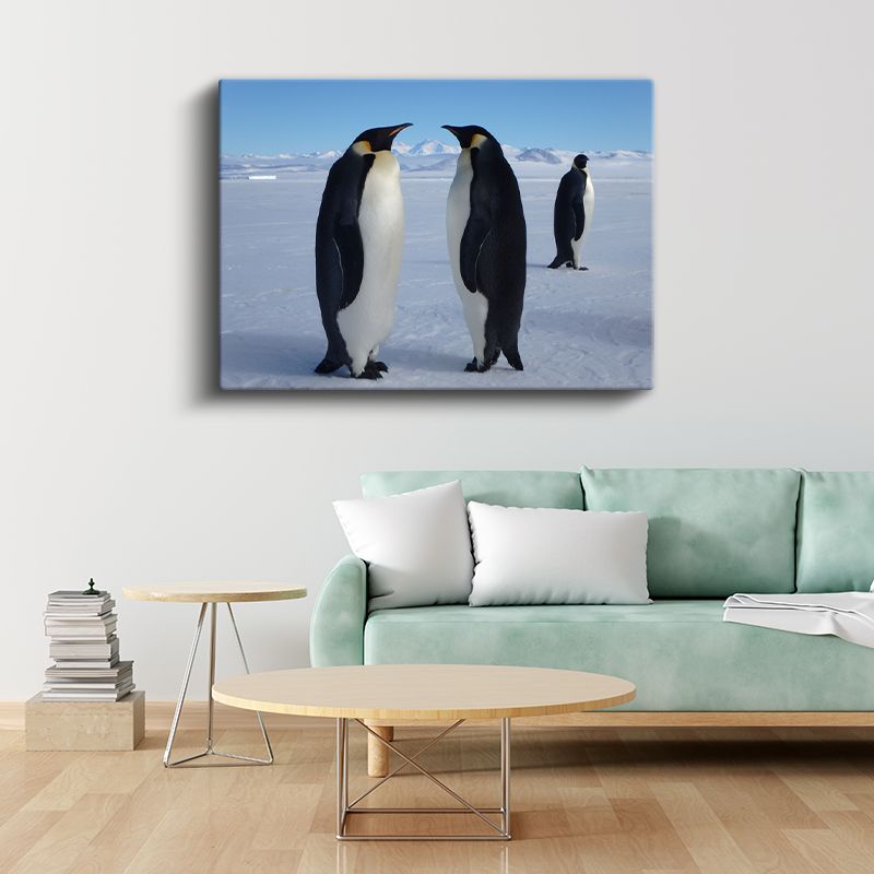 İmparator Penguenler - Kutup Buluşması Kanvas Tablo