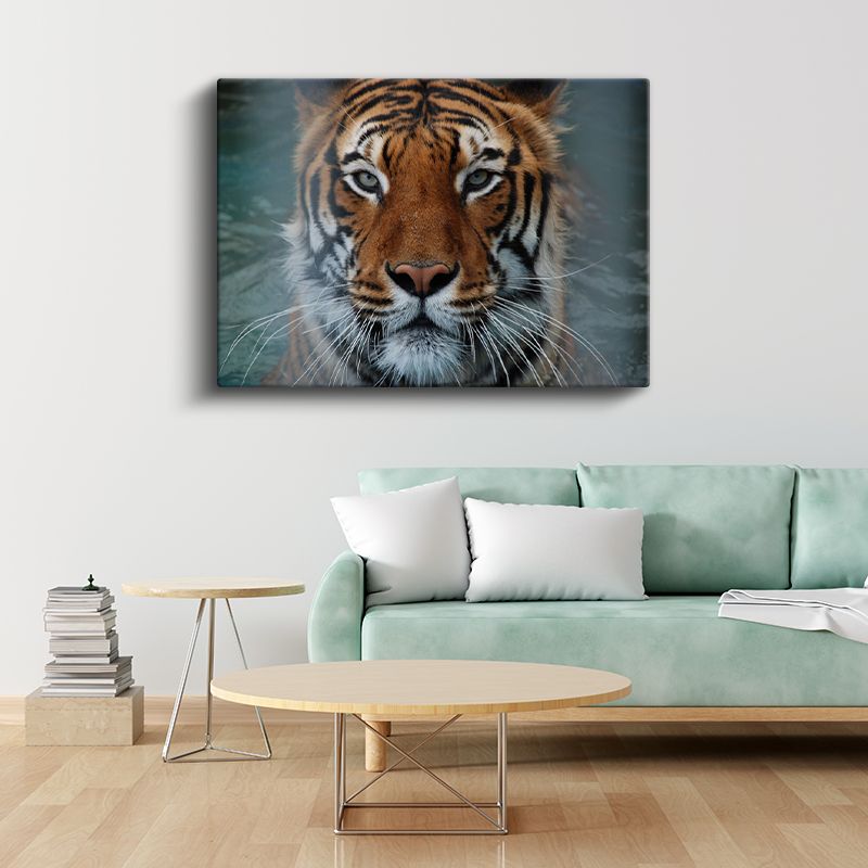 Kaplan Portresi - Güçlü Bakışlar Kanvas Tablo