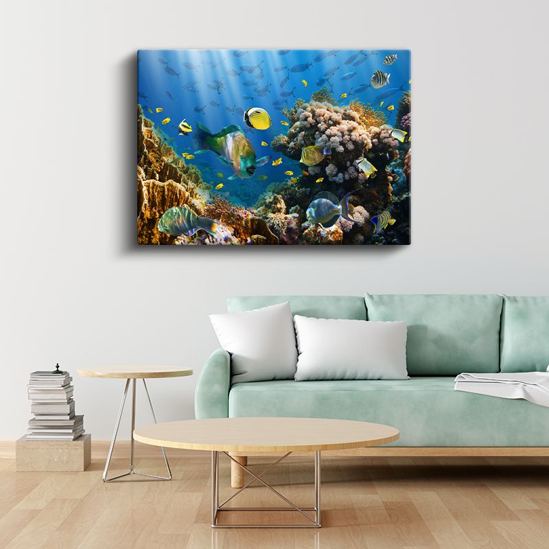 Mercan Cenneti - Renkli Tropikal Balıklar Kanvas Tablo