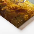 Yatay Kanvas Tablo Sarı Tarlada Dörtnala At Sürüsü Tablosu Ev Ofis Duvar Dekoru