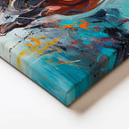 Yatay Kanvas Tablo Sanatsal Boyama Tekniği İkili At Tablosu Ev Ofis Duvar Dekoru