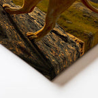 Yatay Kanvas Tablo Kayalık Üzeri Kral Aslan Tablosu Ev Ofis Duvar Dekoru