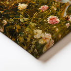 Yatay Kanvas Tablo Gül Bahçesindeki Atlar At Tablosu Ev Ofis Duvar Dekoru