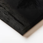 Yatay Kanvas Tablo Kaslı Siyah Aygır At Tablosu Ev Ofis Duvar Dekoru