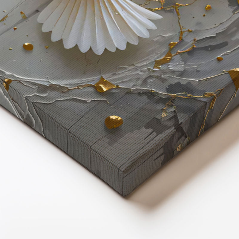 Yatay Kanvas Tablo Barış ve Uyum Güvercin Tablosu Ev Ofis Duvar Dekoru