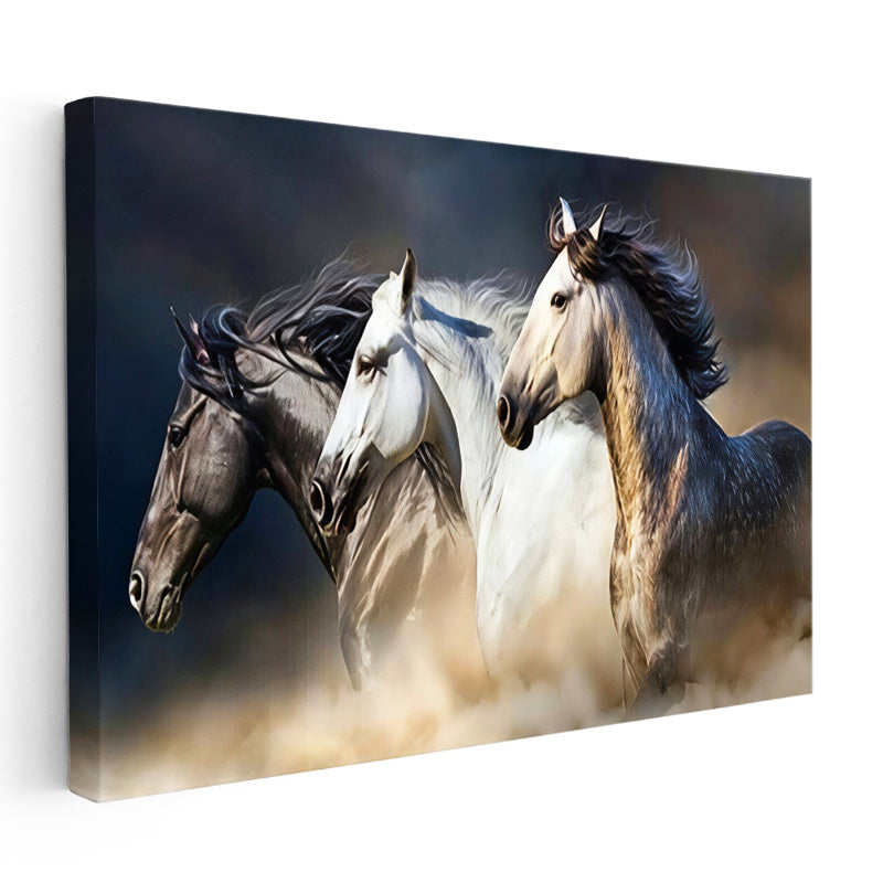 Yatay Kanvas Tablo Dinamik Koşu At Tablosu Ev Ofis Duvar Dekoru