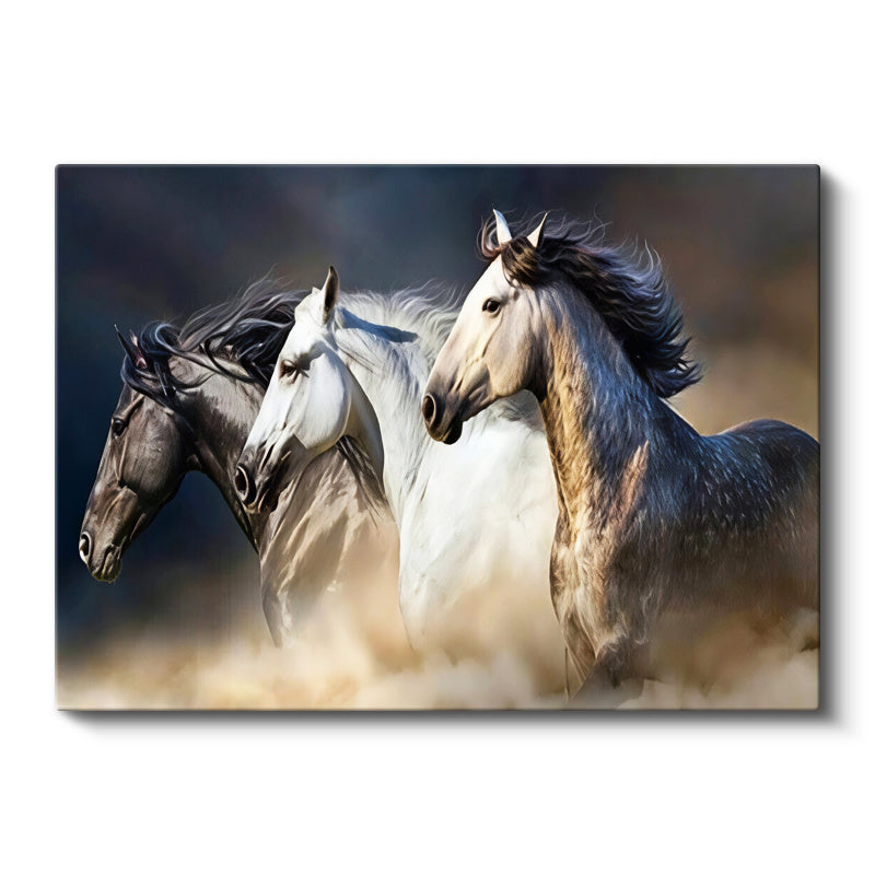 Yatay Kanvas Tablo Dinamik Koşu At Tablosu Ev Ofis Duvar Dekoru