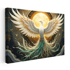 Yatay Kanvas Tablo Mitolojik Figür Anka Kuşu Tablosu Ev Ofis Duvar Dekoru