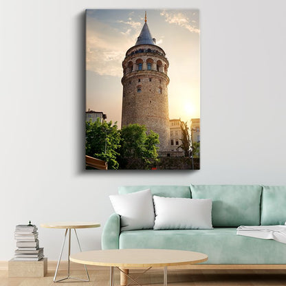 Galata Kulesi - Tarihi İstanbul Silueti Kanvas Tablo