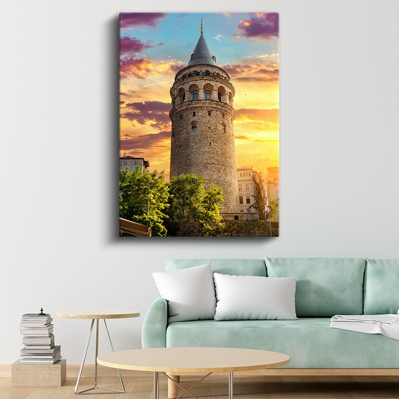 Galata Kulesi - Altın Saatlerde İstanbul Kanvas Tablo