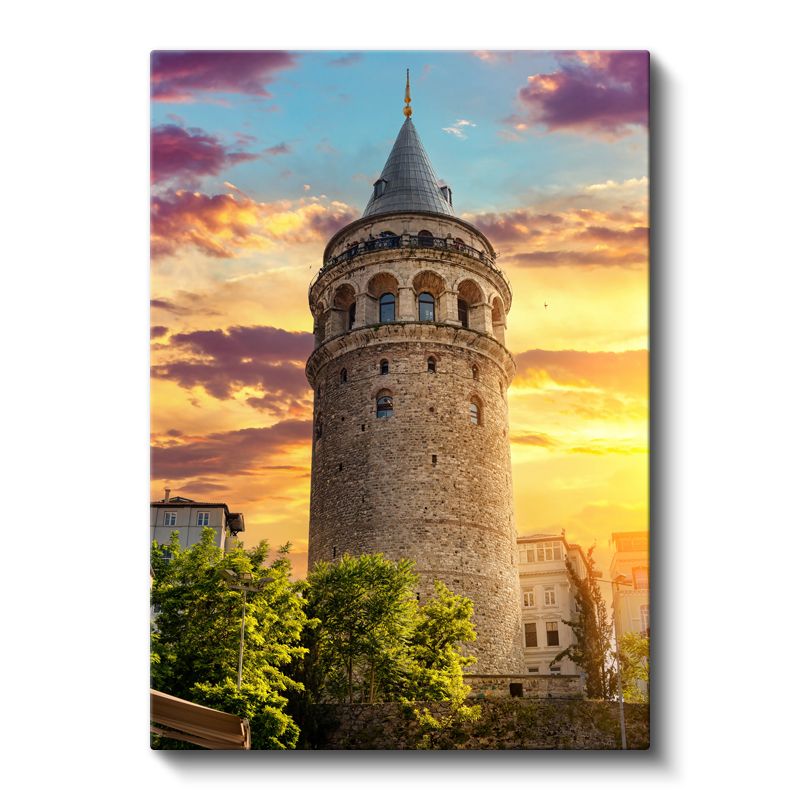 Galata Kulesi - Altın Saatlerde İstanbul Kanvas Tablo
