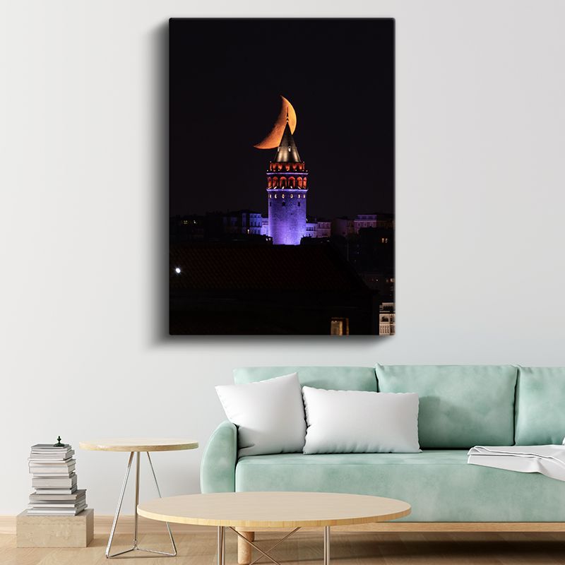 Galata Kulesi - Gece Işıltısı Kanvas Tablo