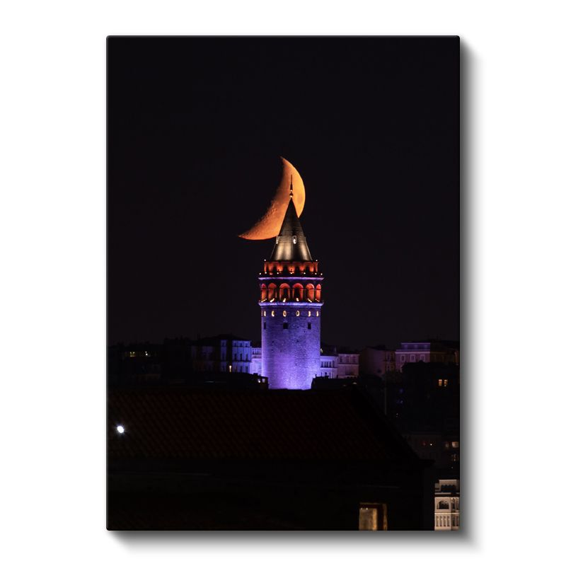 Galata Kulesi - Gece Işıltısı Kanvas Tablo