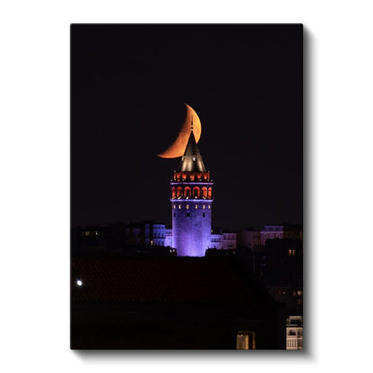 Galata Kulesi - Gece Işıltısı Kanvas Tablo