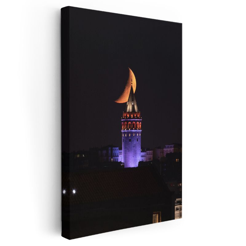 Galata Kulesi - Gece Işıltısı Kanvas Tablo