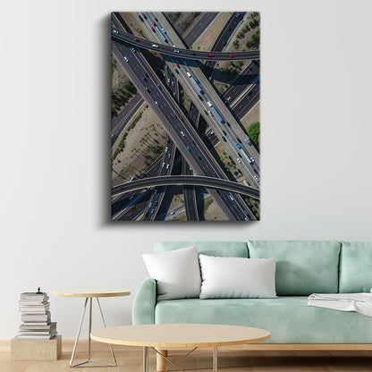 Modern Kavşak - Şehir Mühendisliği Kanvas Tablo