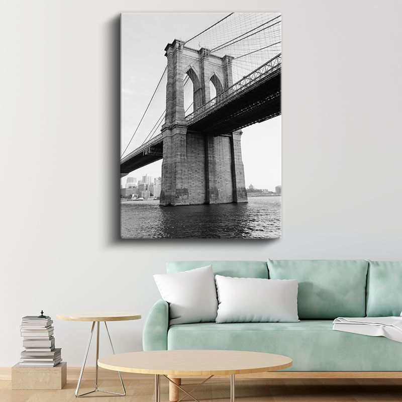 Brooklyn Köprüsü - Klasik Mimari Kanvas Tablo