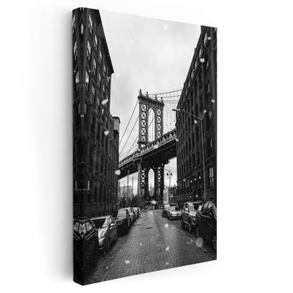 Manhattan Köprüsü - Kış Atmosferi Kanvas Tablo